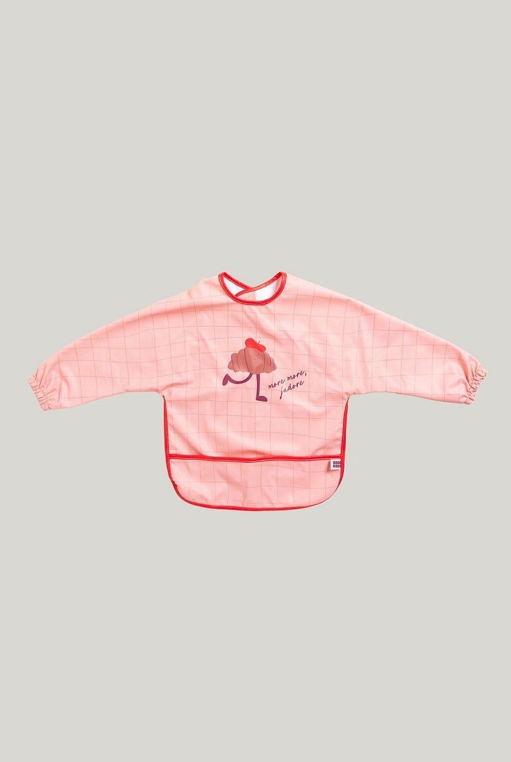 All-covered Smock Bib - Croissant Peach