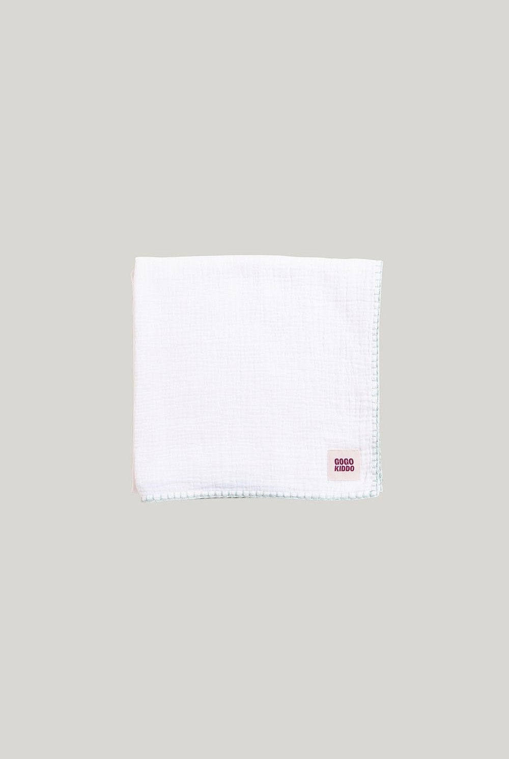 Light And Breathable Muslin Swaddle Wrap - Sage/ivory