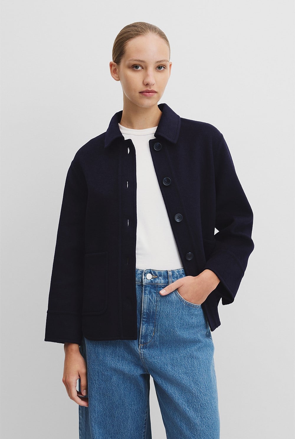 Wool Blend Lightweight Jacket