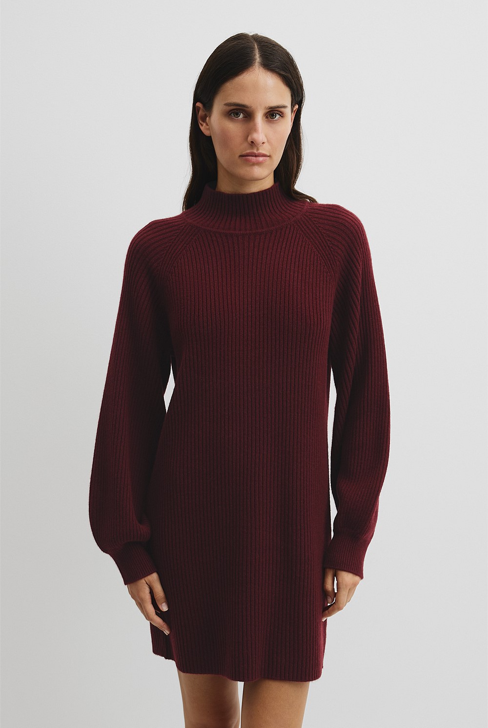 Australian Cotton Blend Knit Mini Dress