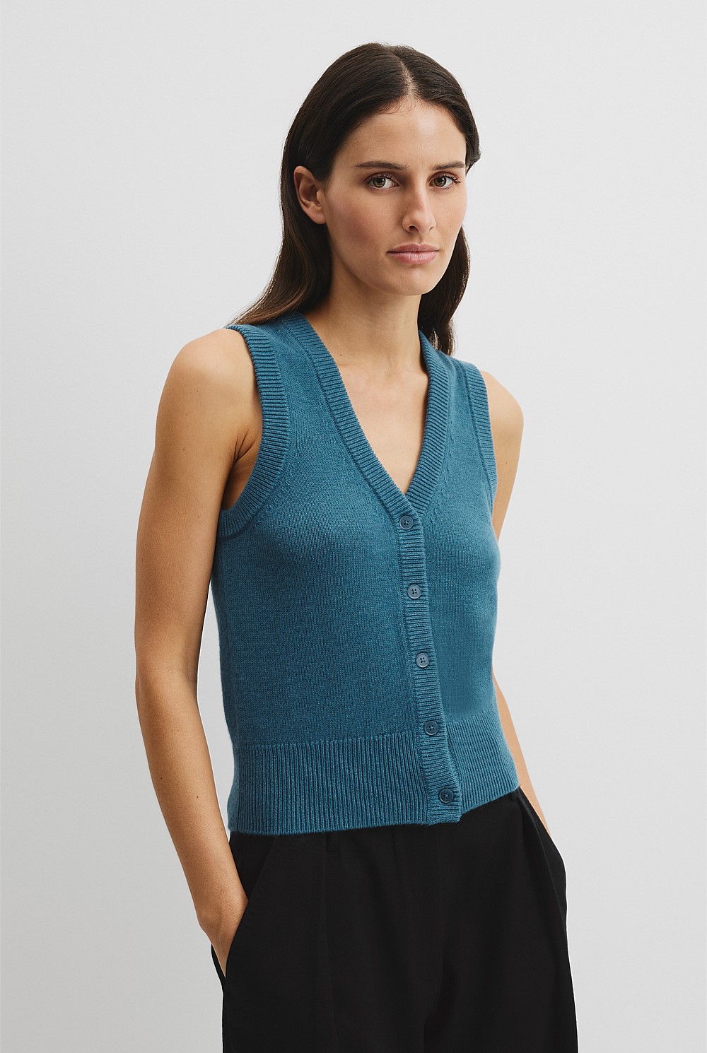 Cotton Cash Knit Vest
