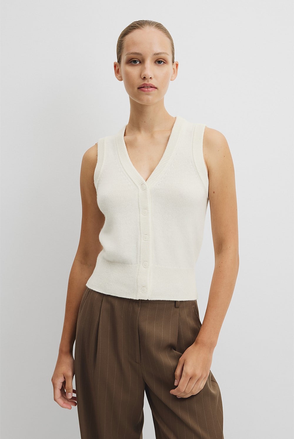 Cotton Cash Knit Vest