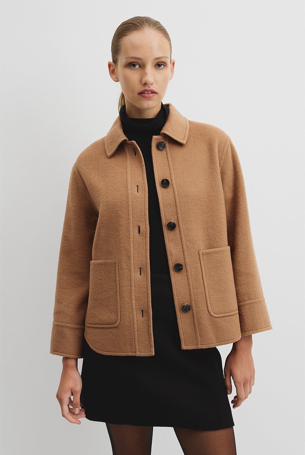Wool Blend Lightweight Jacket
