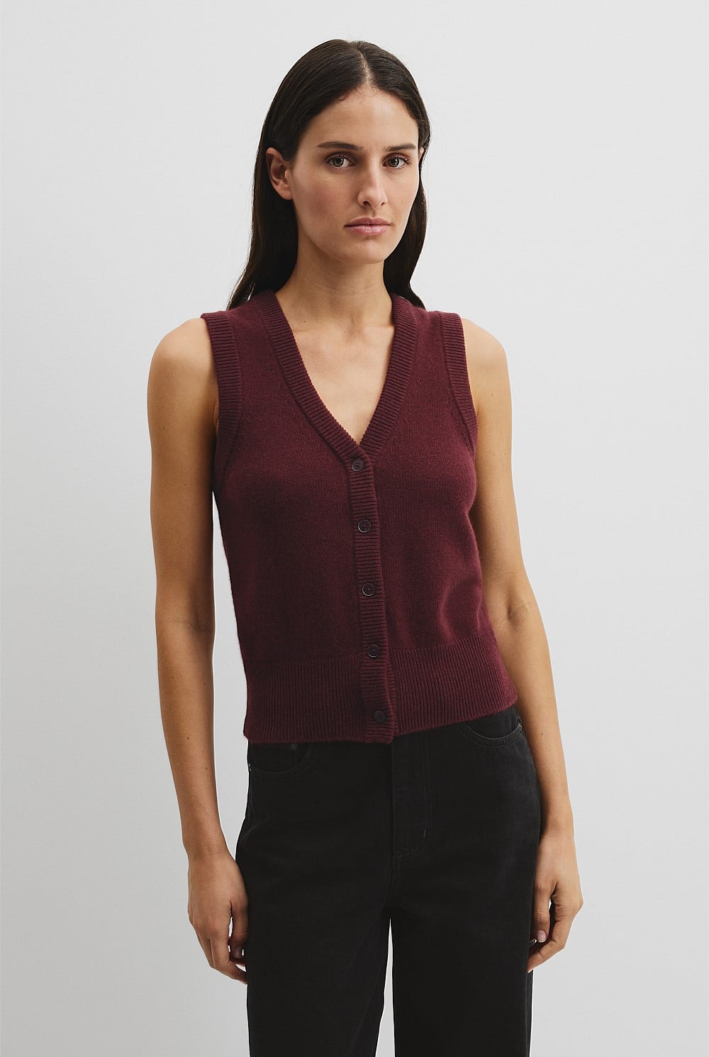 Cotton Cash Knit Vest