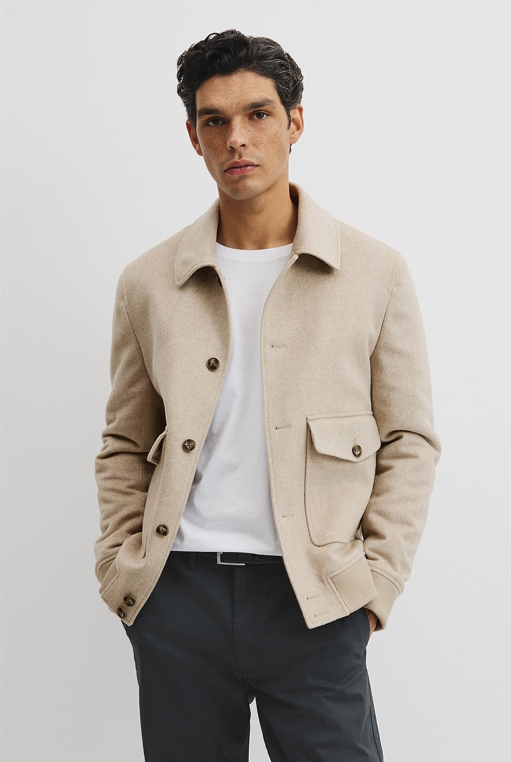 Herringbone Button Jacket