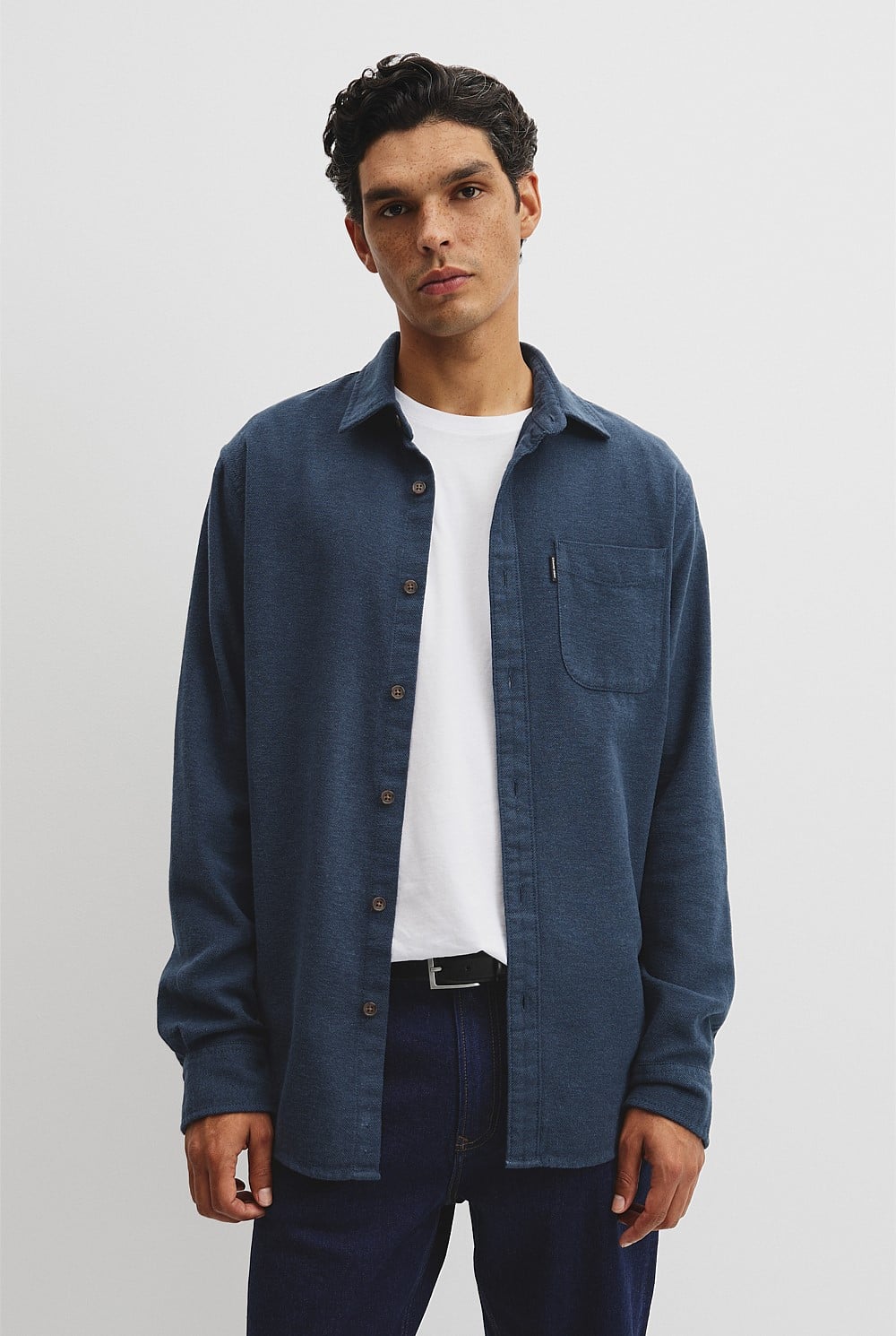 Regular Fit Brushed Cotton Shirt
