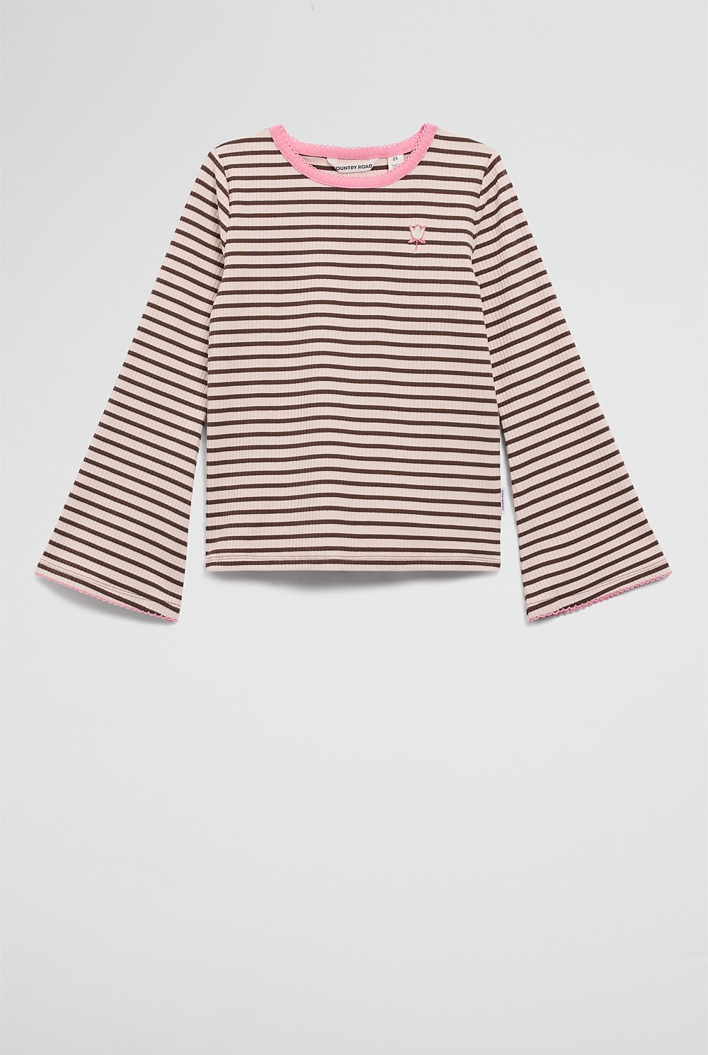 Rib Flare Sleeve Top