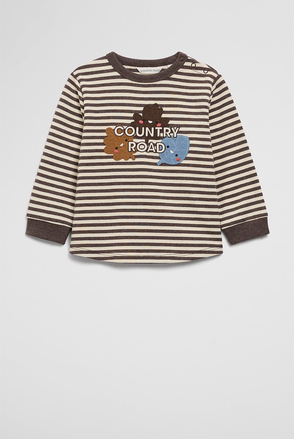 Organically Grown Cotton Leaf Logo Long Sleeve T-Shirt