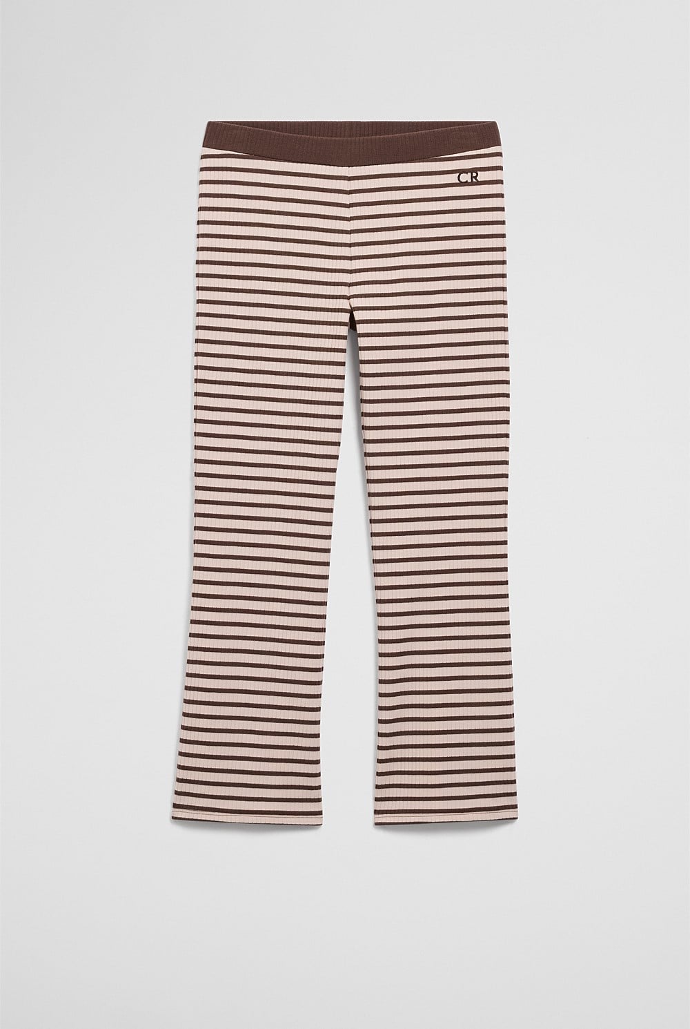Organically Grown Cotton Blend Flare Rib Pant