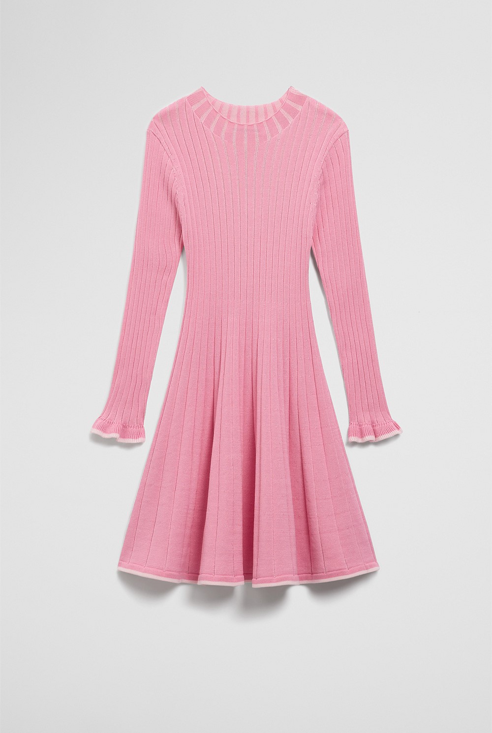 Organically Grown Cotton Ruffle Knit Dress