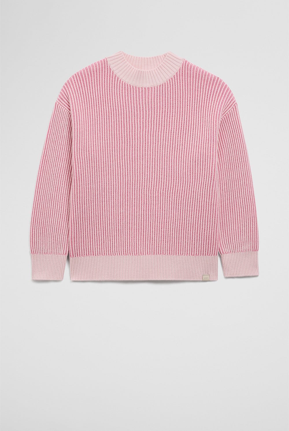 Organically Grown Cotton Contrast Fisherman Knit