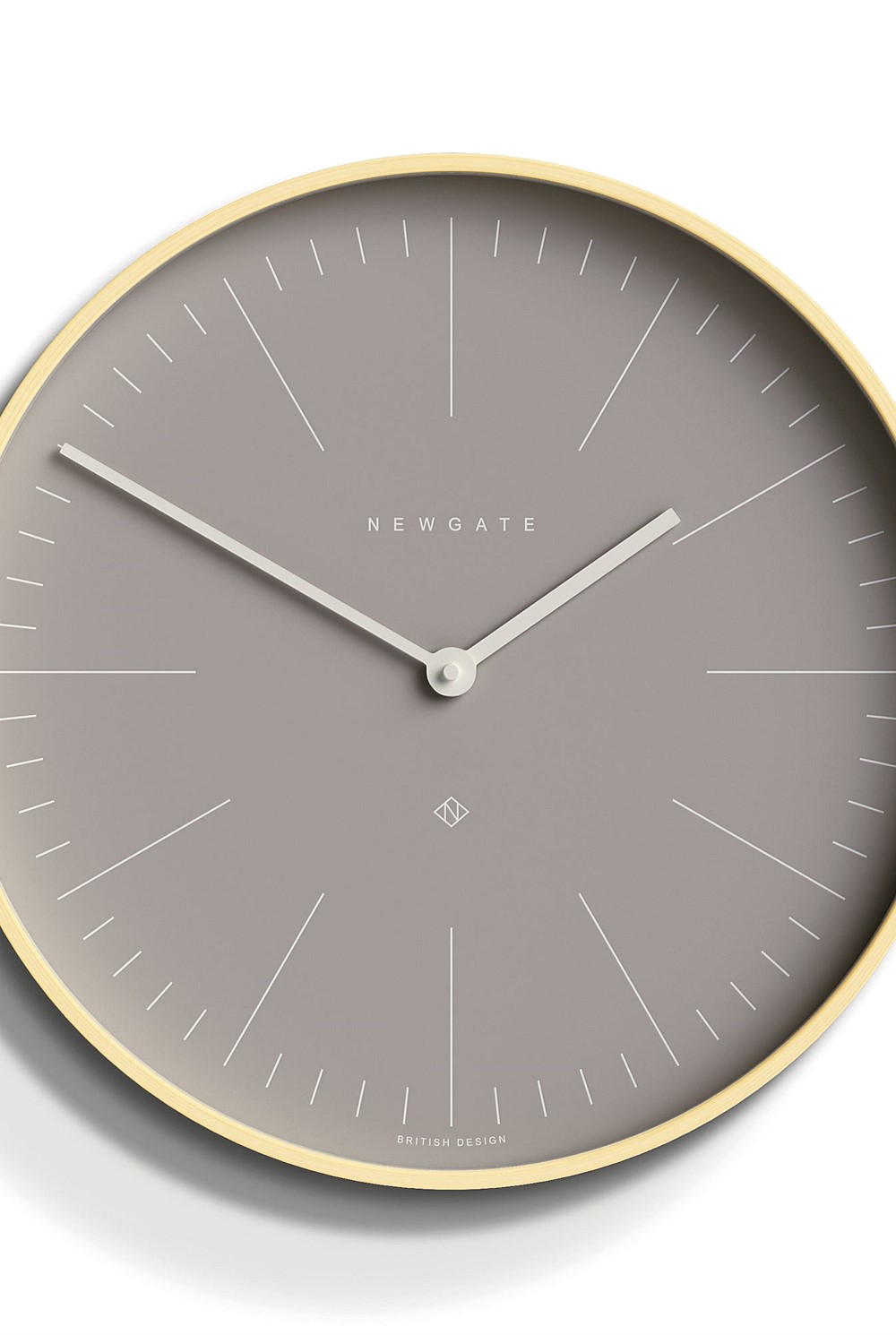 Mr Clarke Clock - Pale Wood Clay Grey Dial