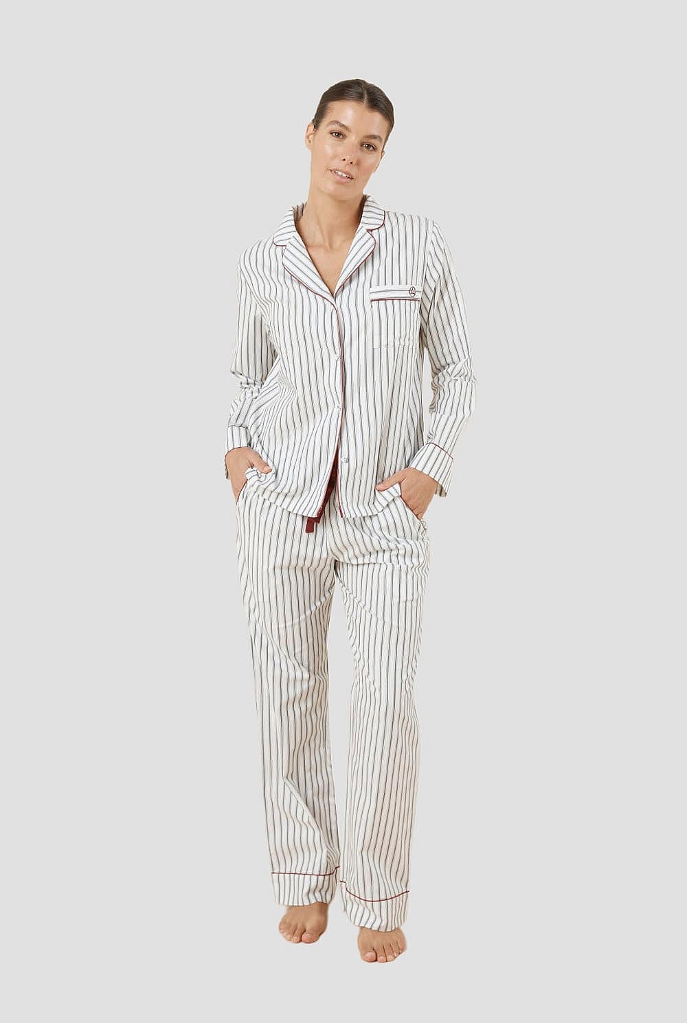 Octavia Cotton Stripe Pj Set