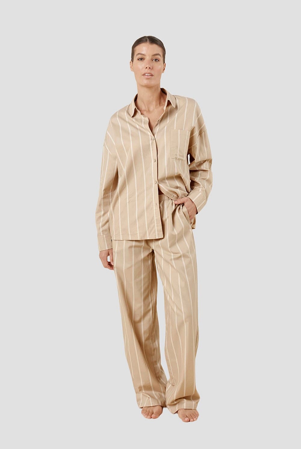 Chloe Cotton Striped Pj Set