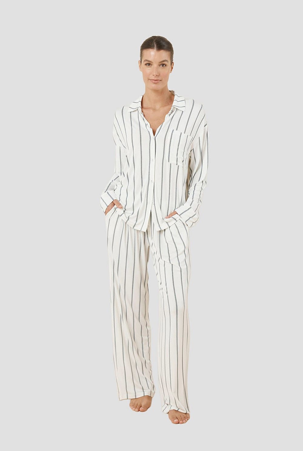 Harlow Bamboo Striped Pj Set
