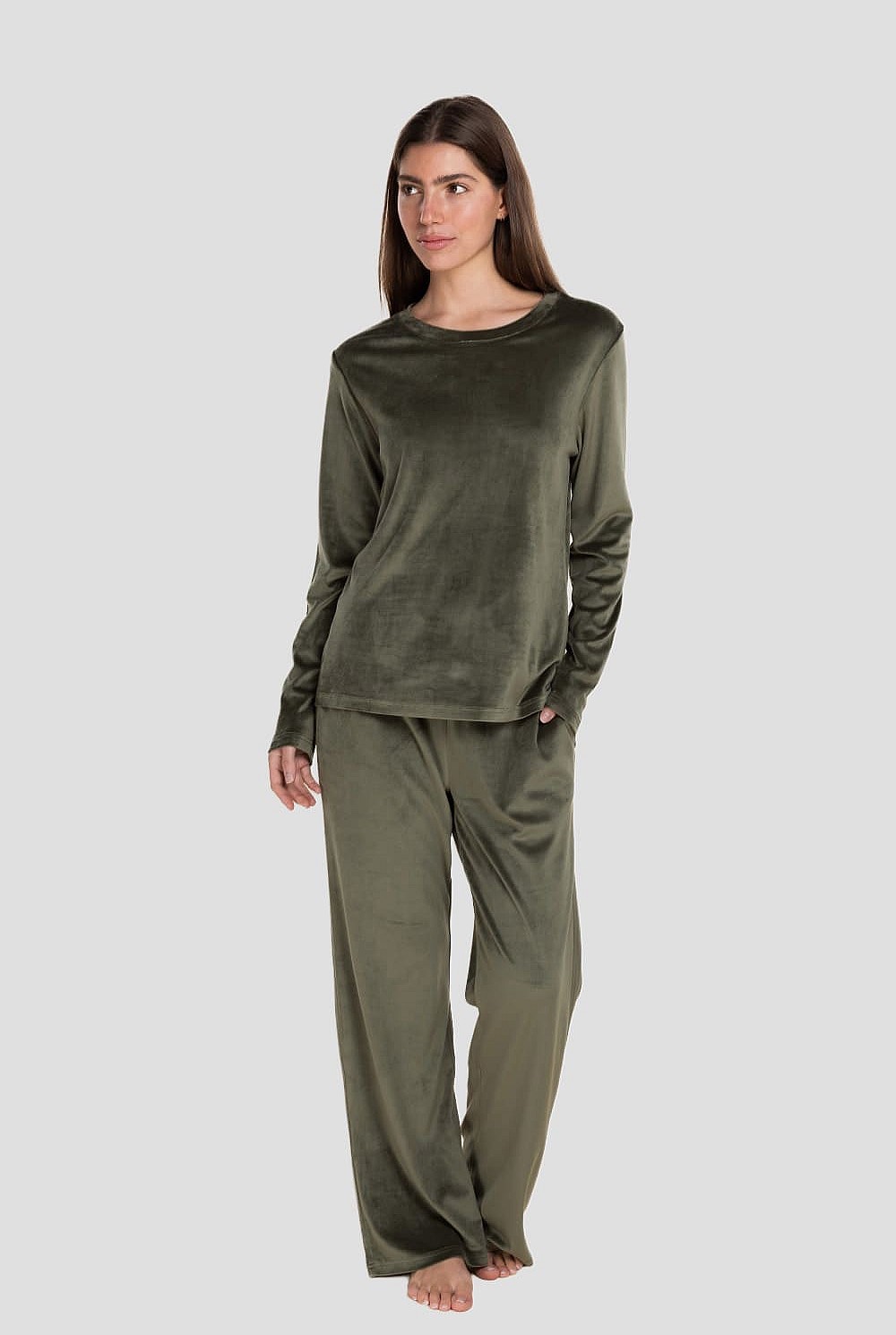 Thea Velour Long Lounge Set