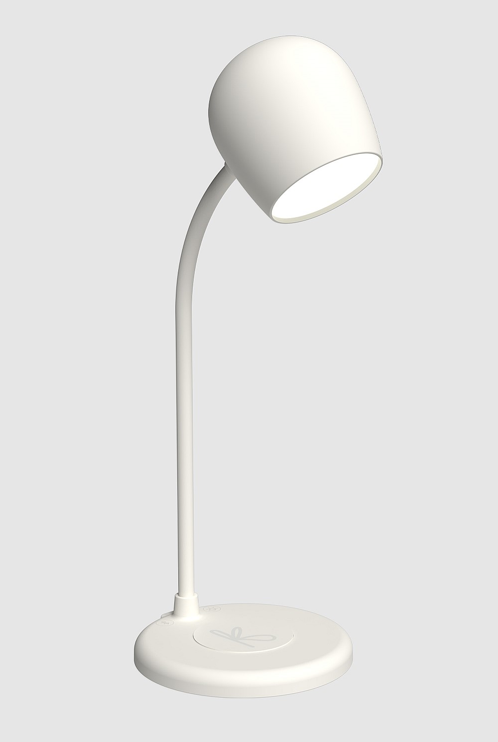 Ellie Smart Lamp With Bluetooth Speaker & Qi Wireless Charger - White