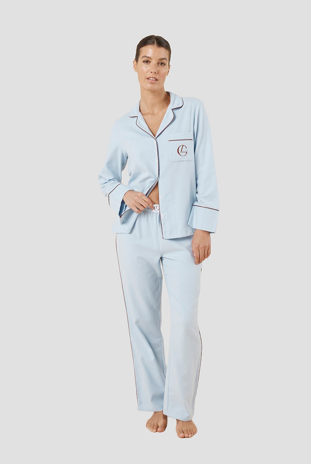 Isabella Brushed Cotton Pj Set