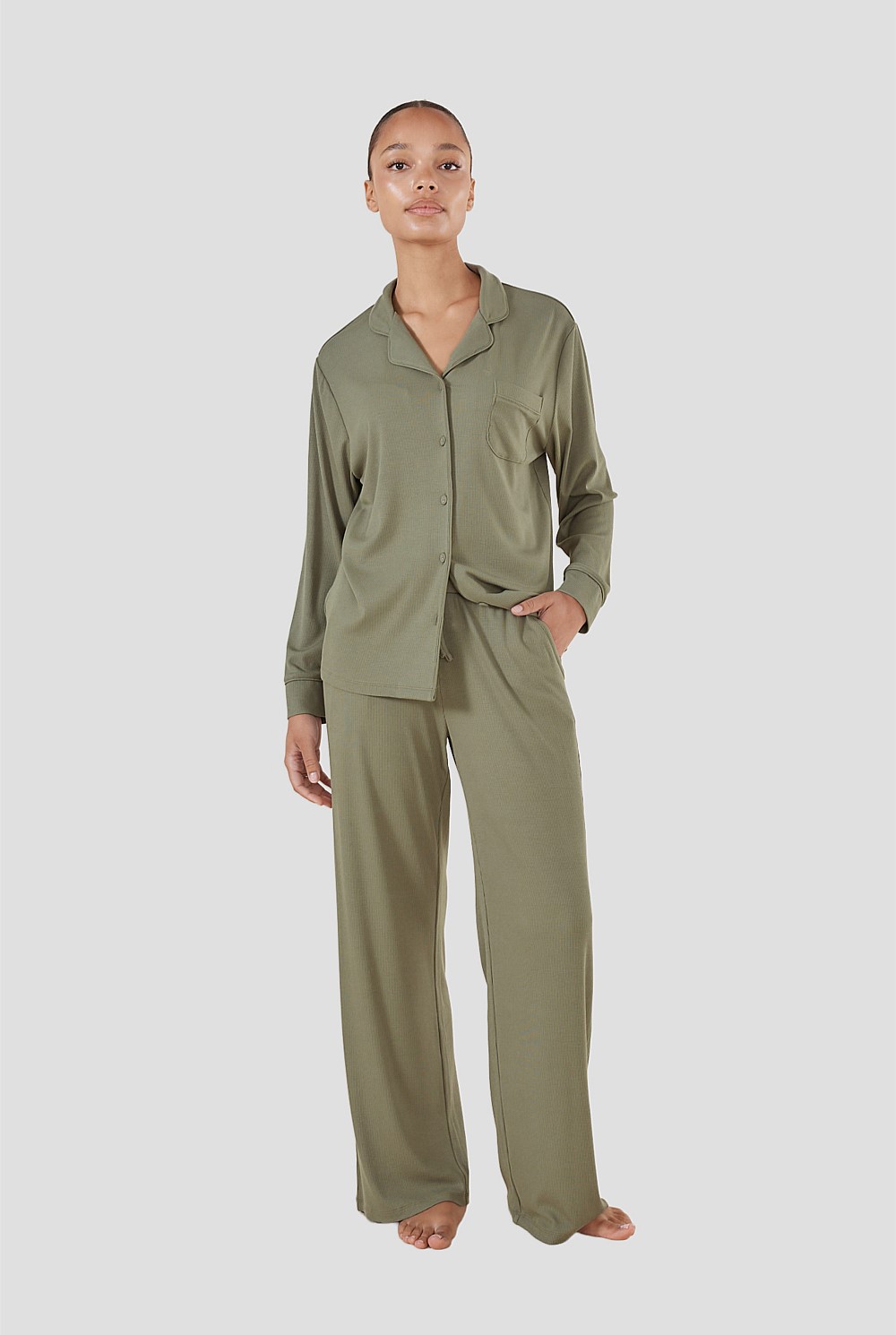 Emilia Ribbed Lounge Pj Set