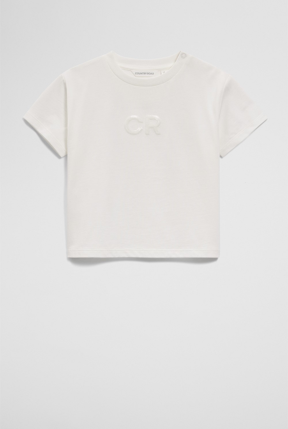 Short Sleeve Sequin Logo T-Shirt