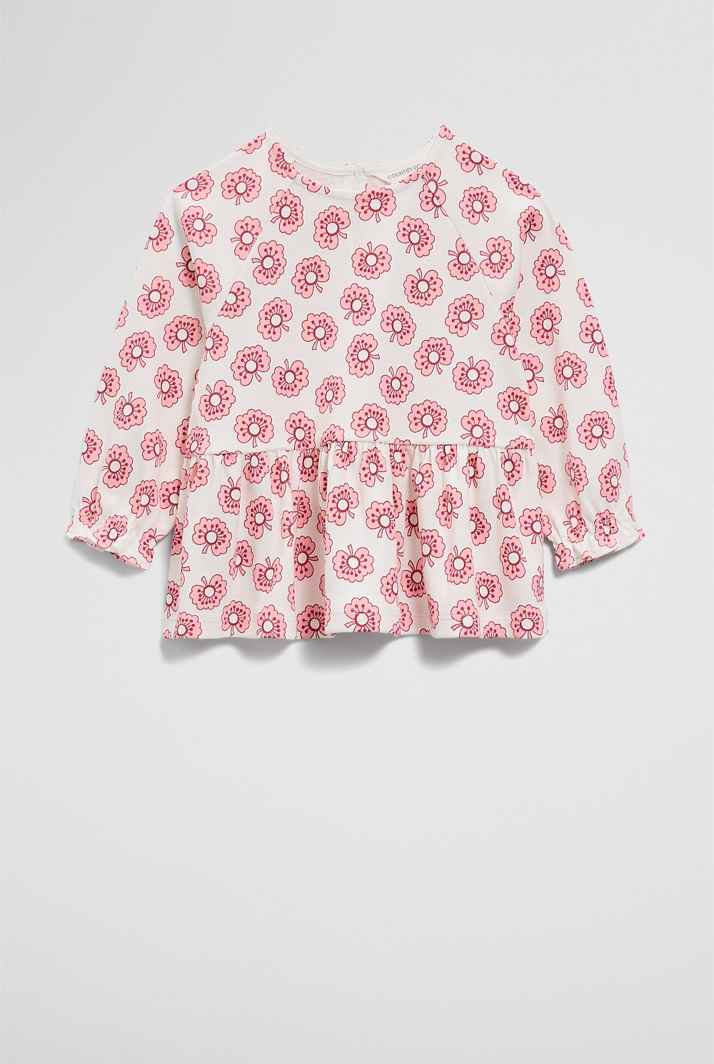 Long Sleeve Raglan Peplum Top