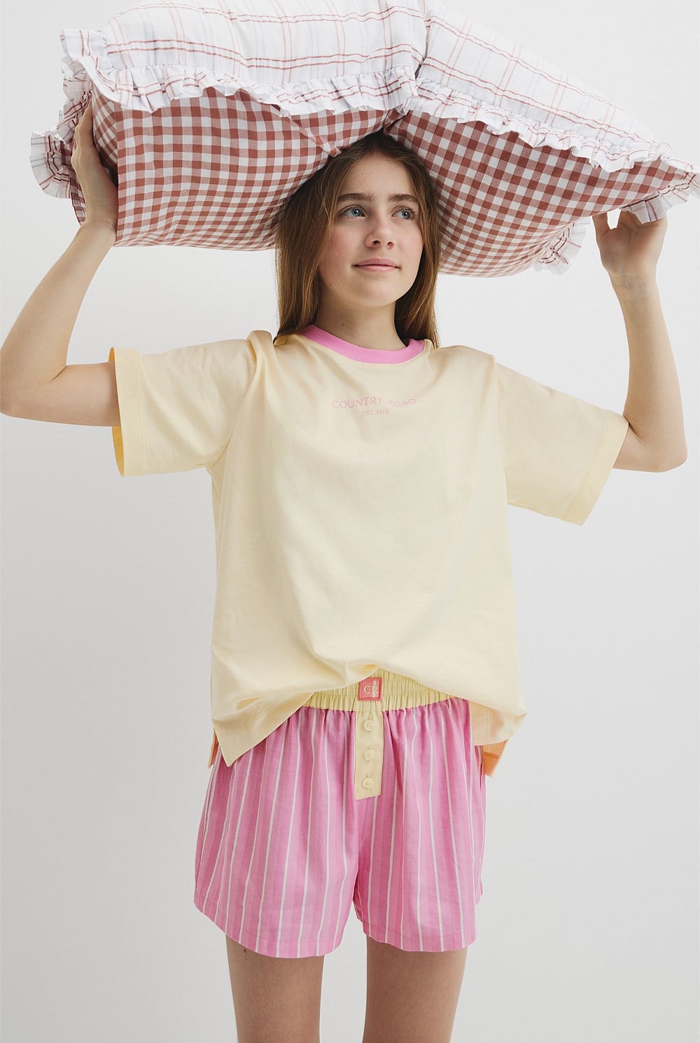 Teen Australian Cotton Short Sleeve Stripe Sleep Set
