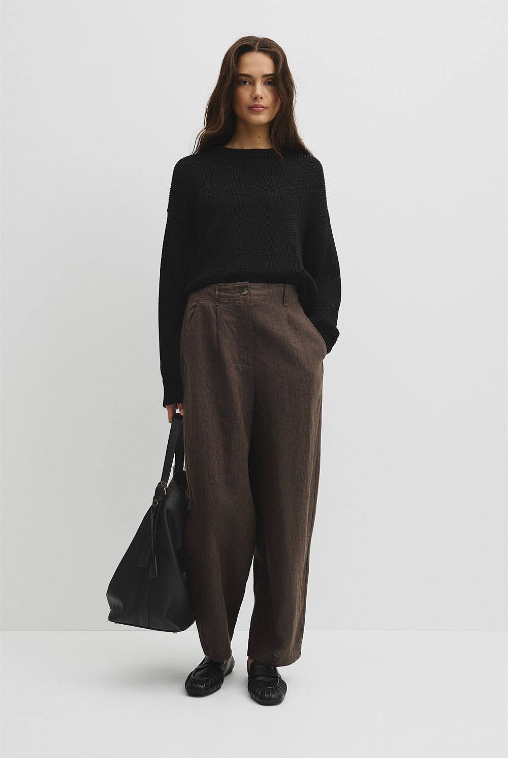 Tapered Linen Pant