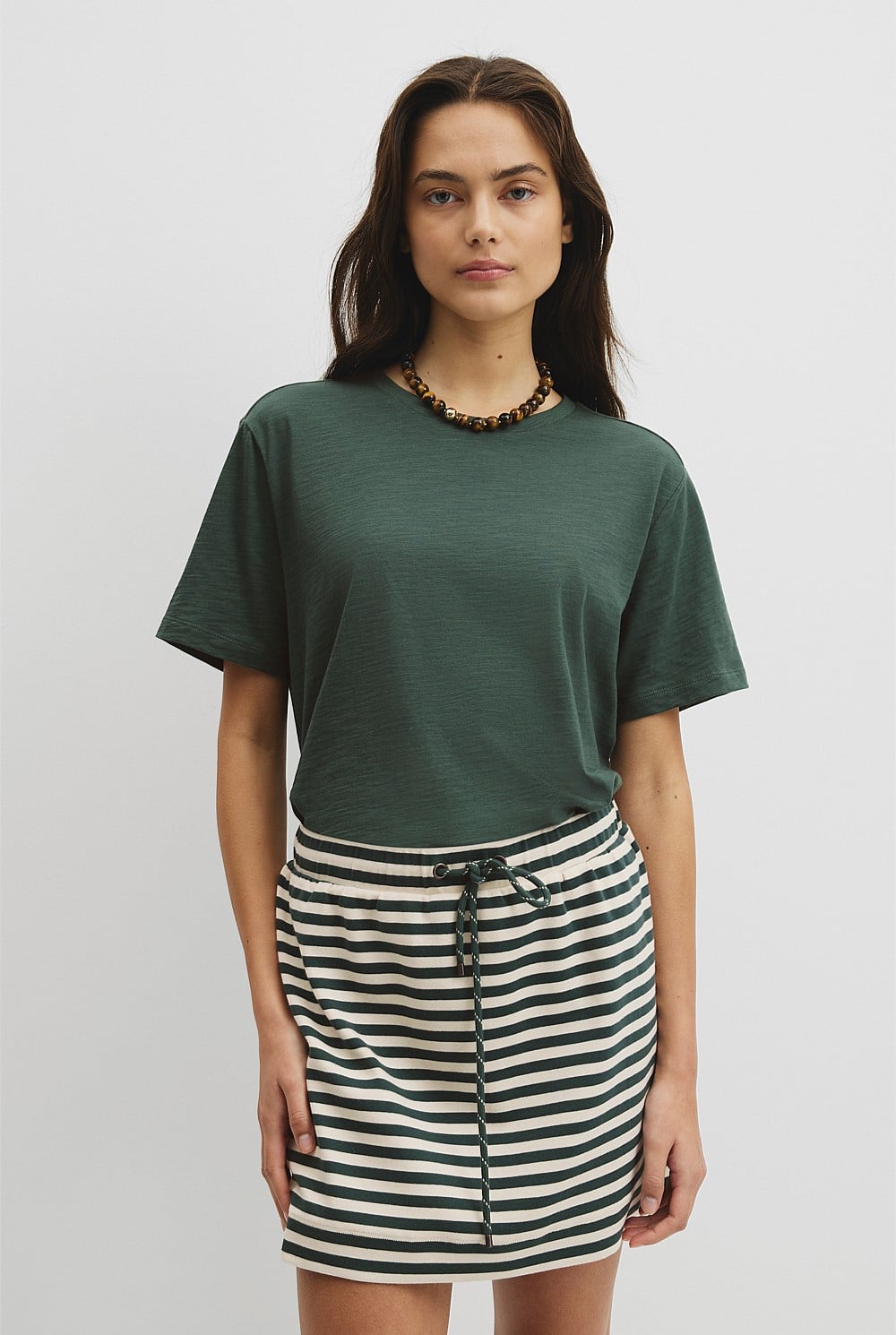Textured Short Sleeve Slub T-Shirt