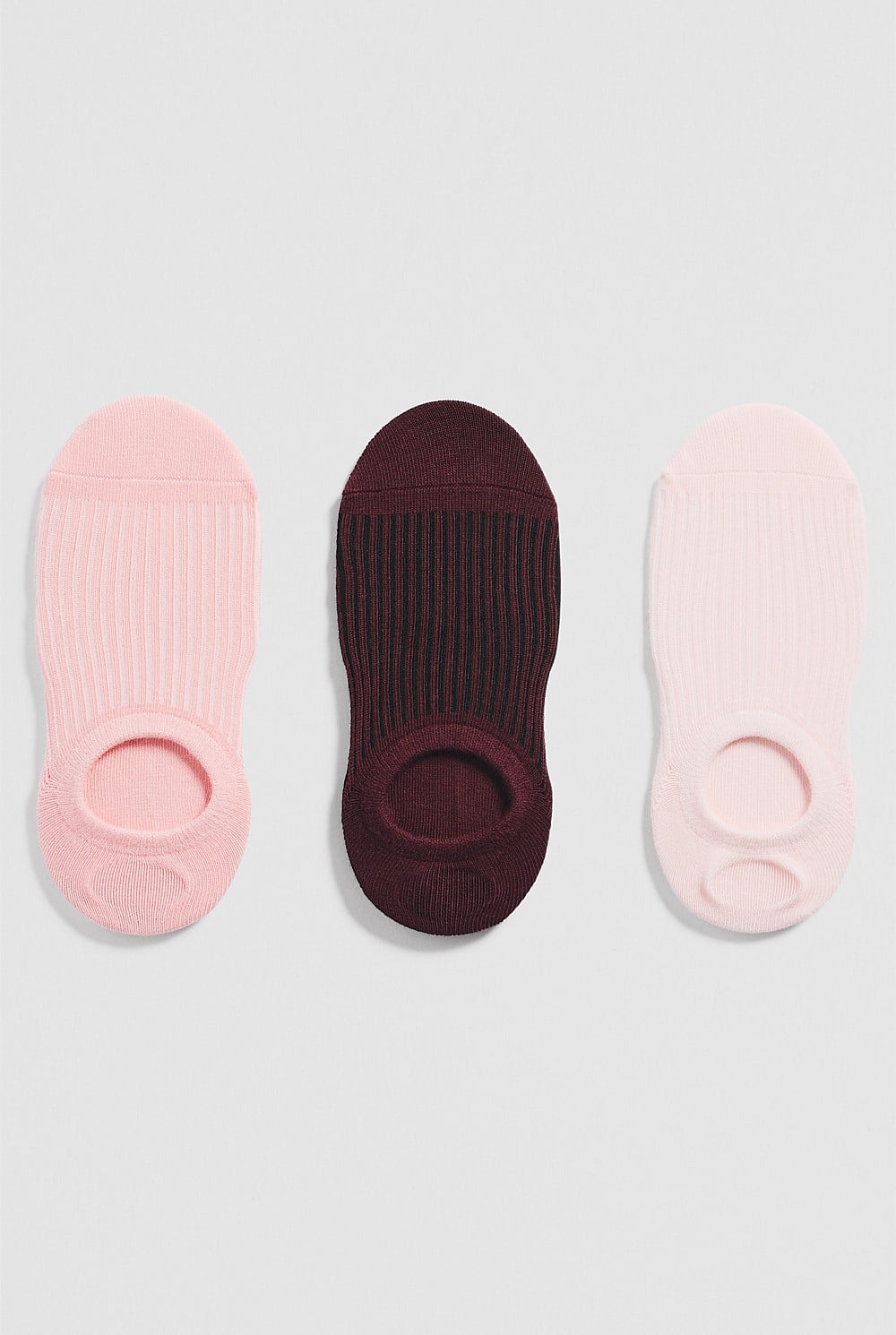 Australian Cotton Rib No-Show Sock Pack of 3