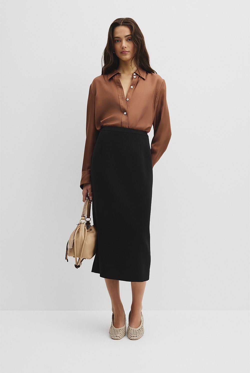 Zip Pencil Skirt