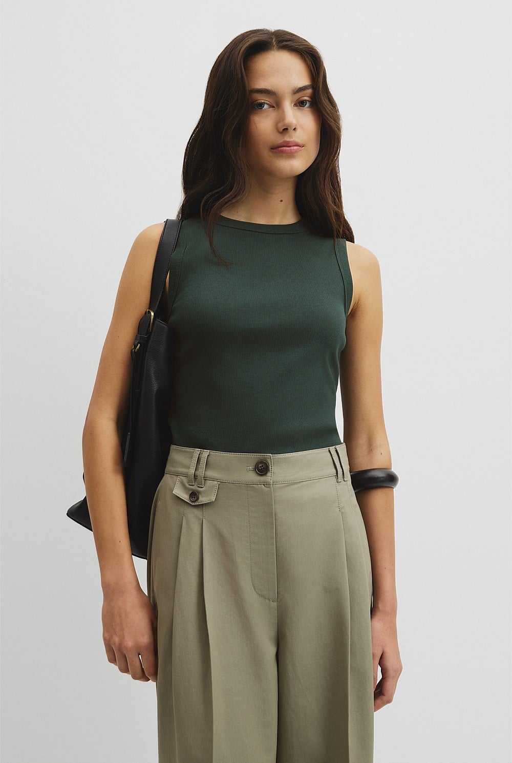 Australian Cotton High Neck Tank