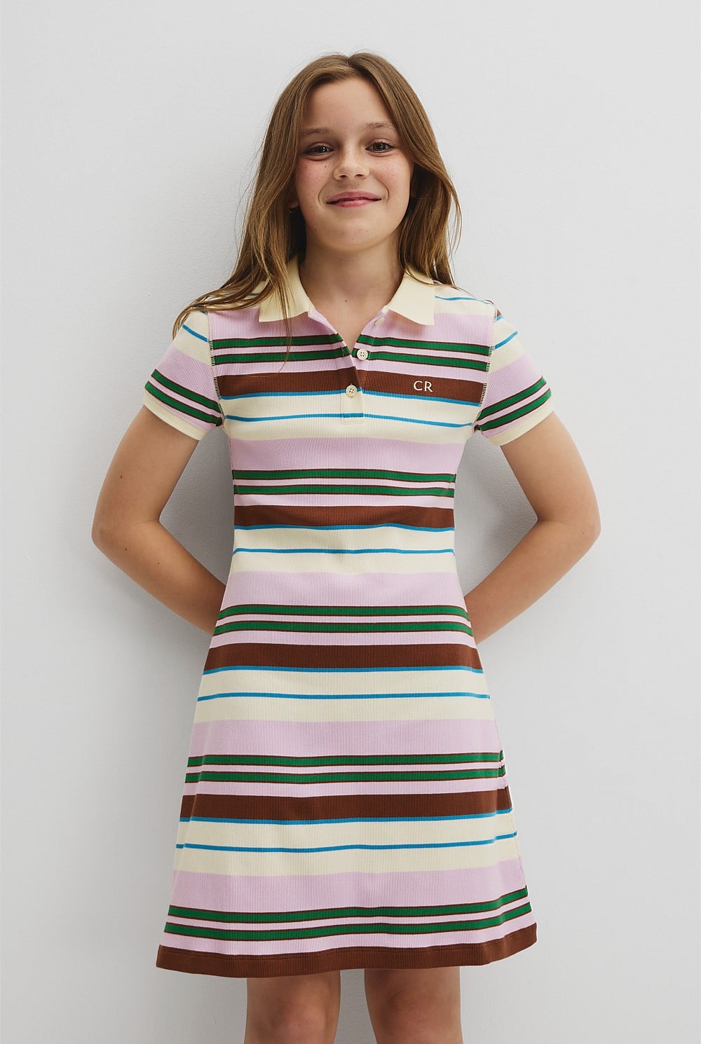 Teen Australian Cotton Short Sleeve Collar Polo Dress