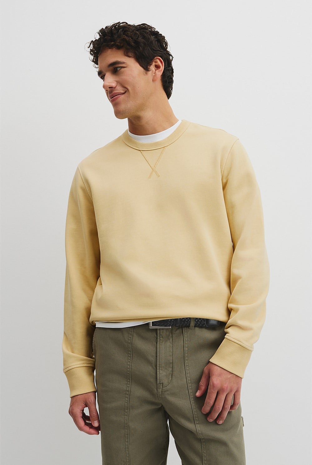 Australian Cotton Garment Dyed Workwear Crew Sweat