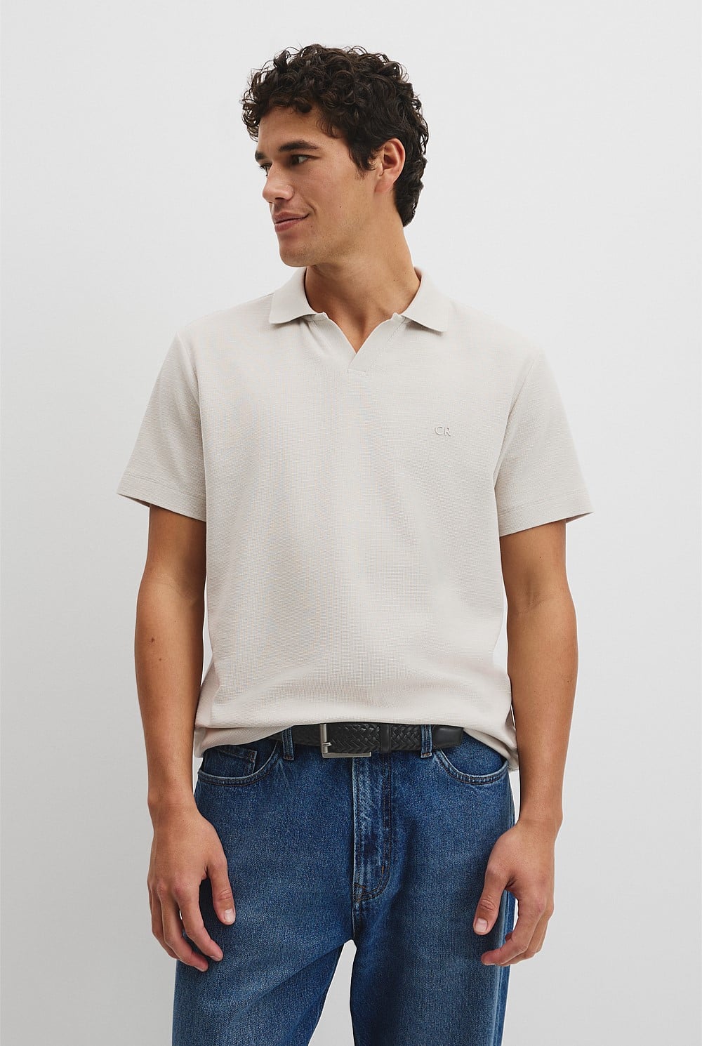 Short Sleeve Waffle Trophy Polo
