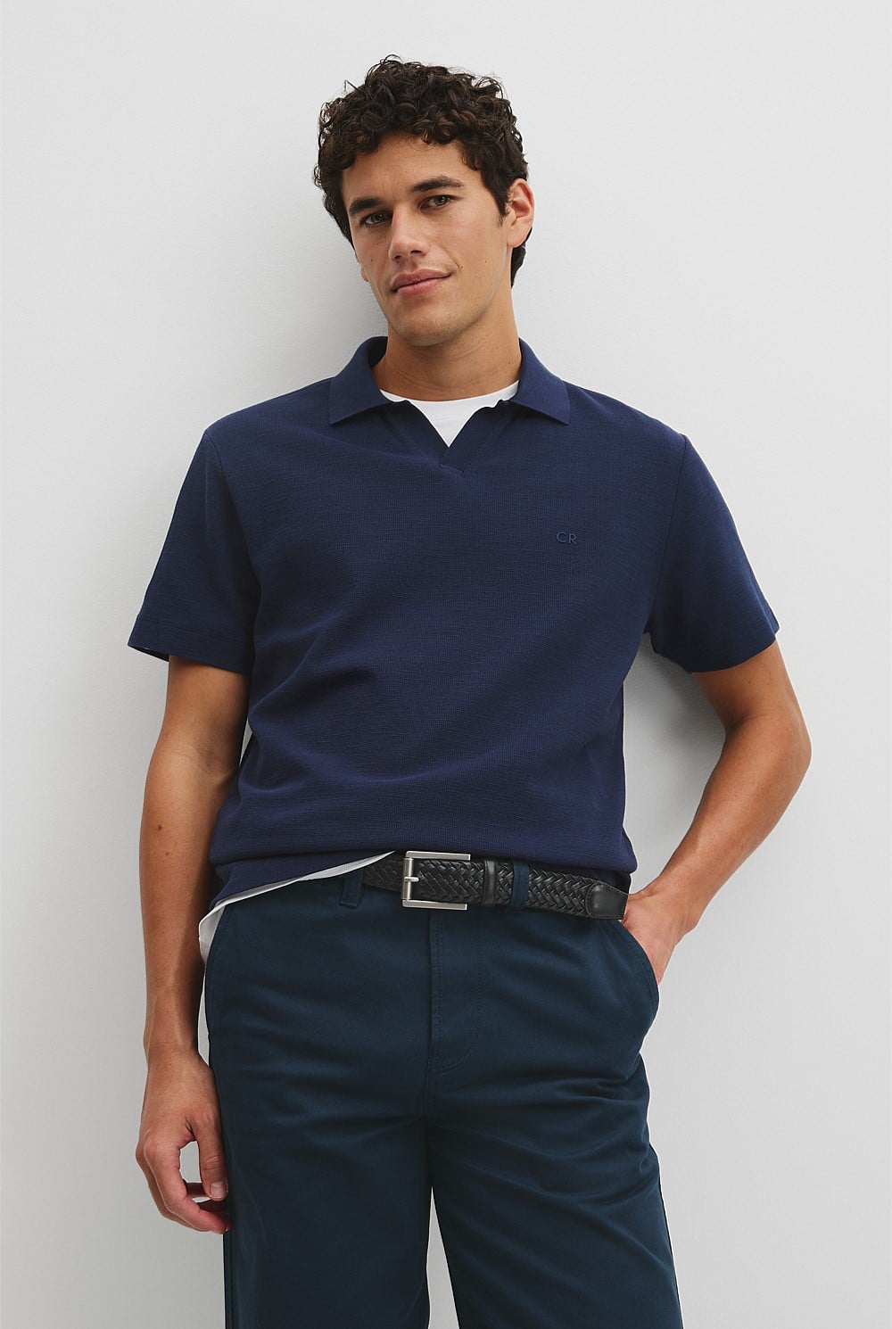 Short Sleeve Waffle Trophy Polo