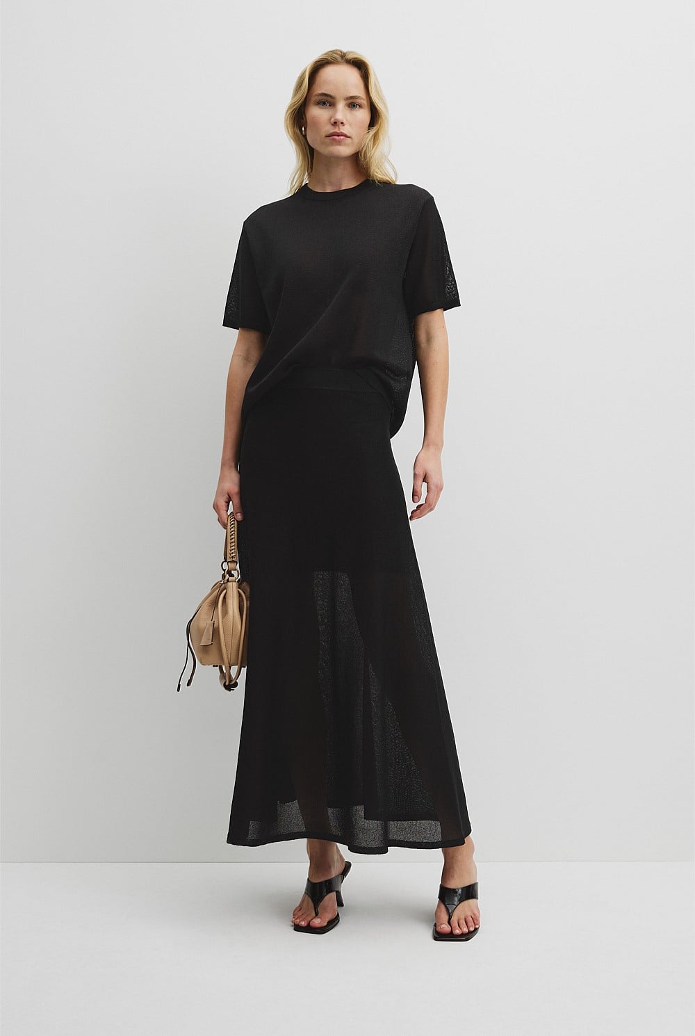 Flared Knit Skirt