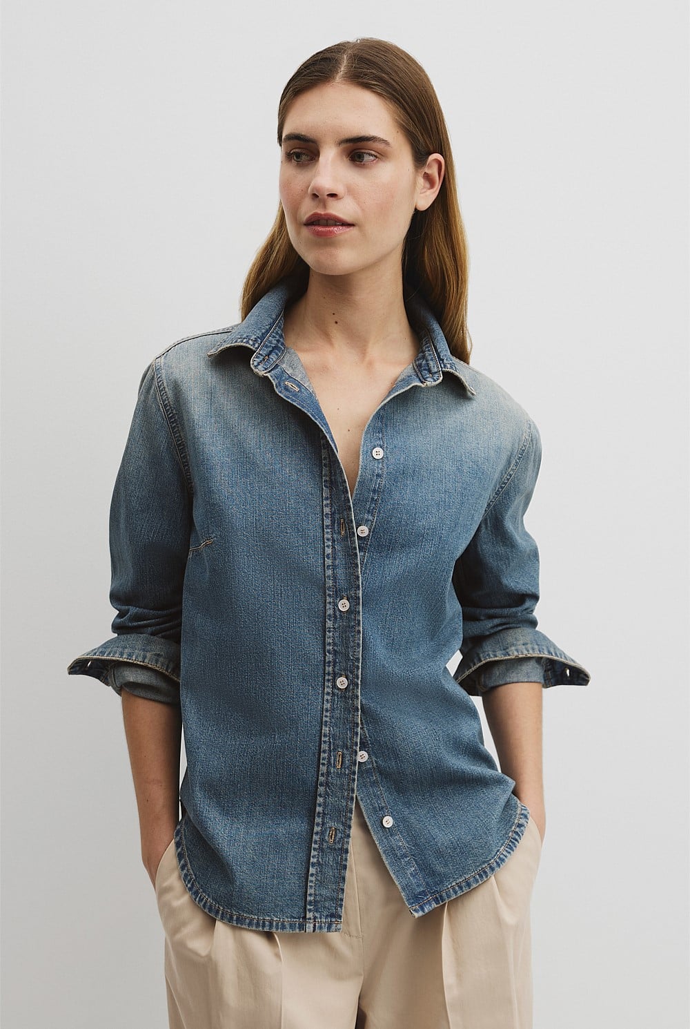 Slim Denim Shirt