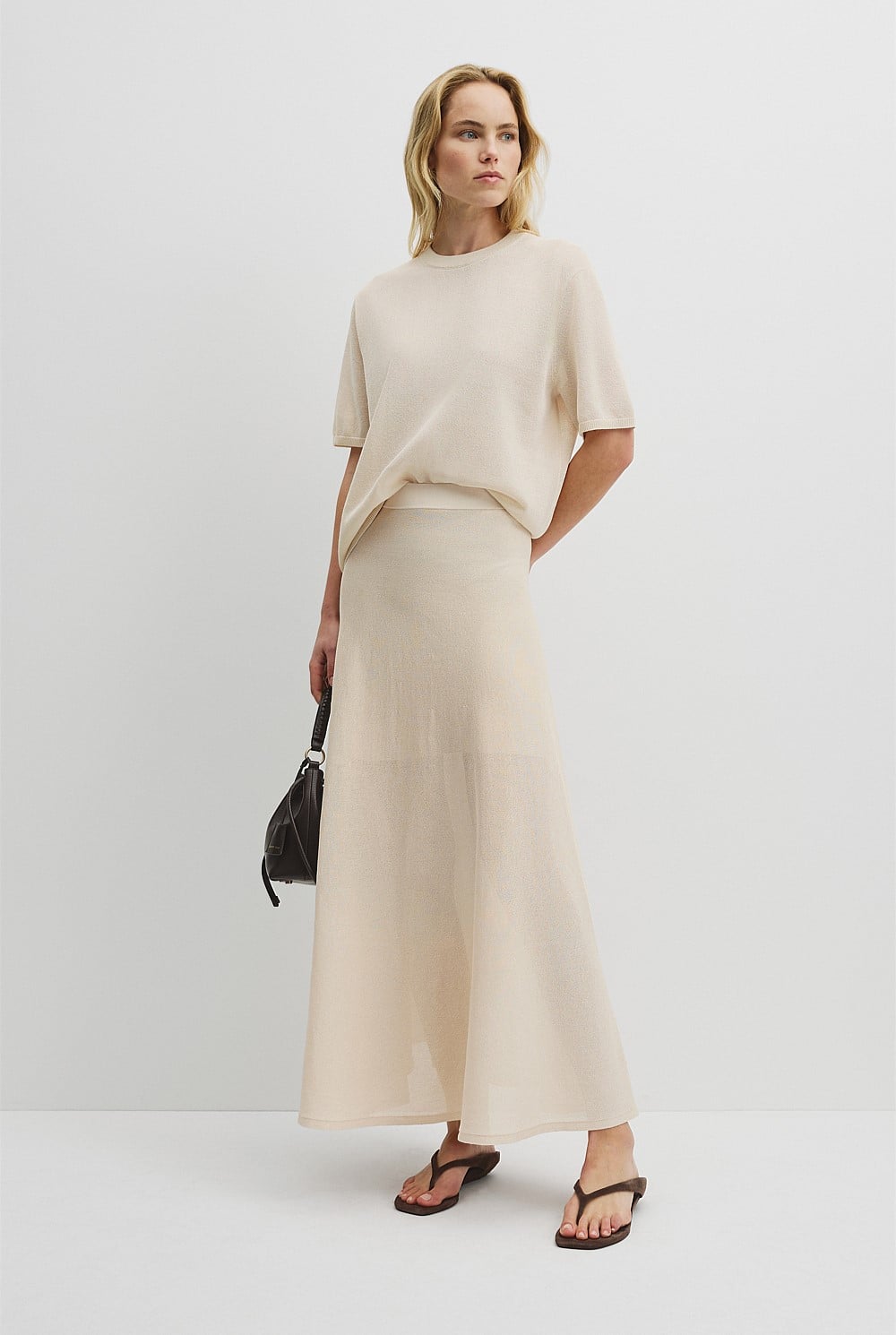 Flared Knit Skirt