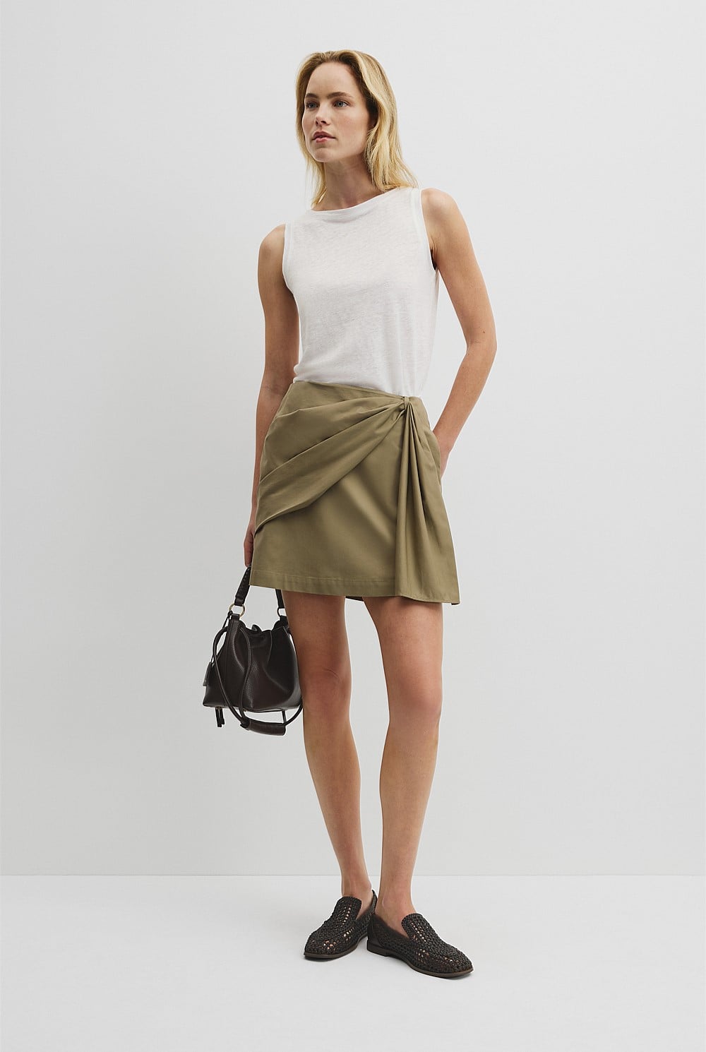 Bow Drape Skirt