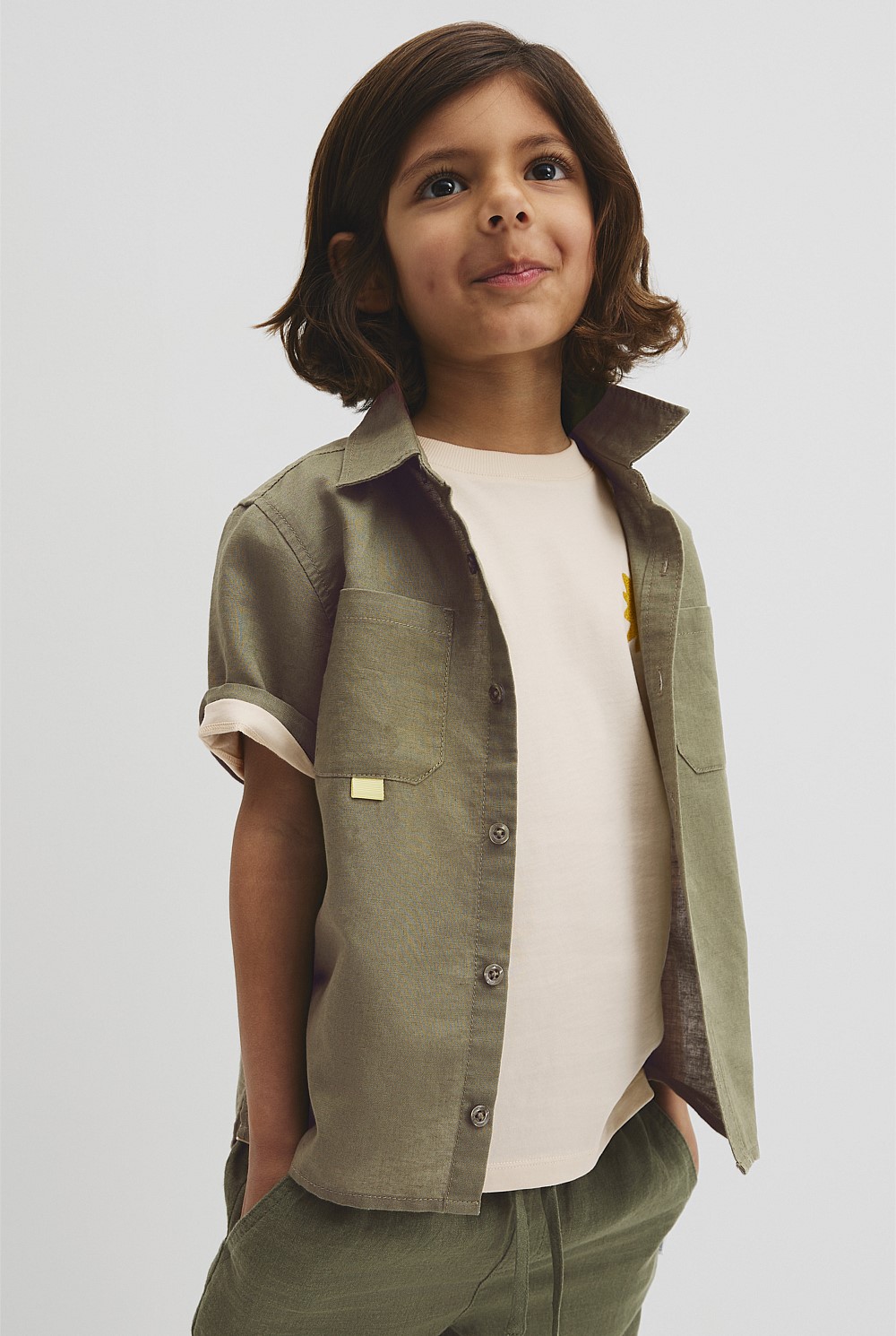 Short Sleeve Pocket Detail Shirt