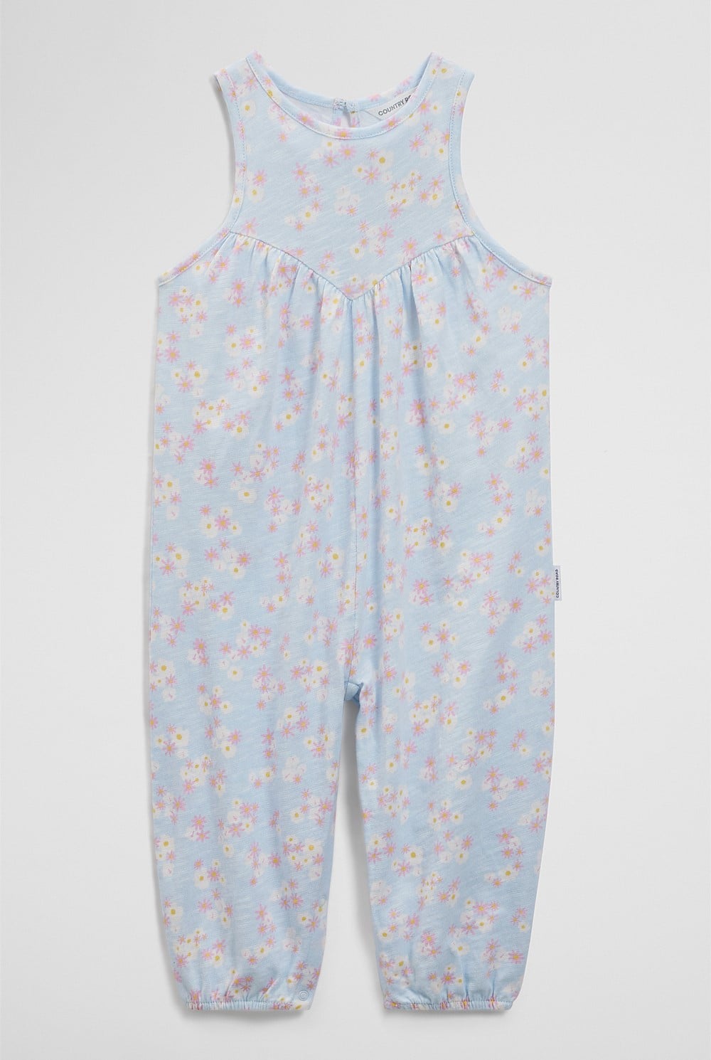 Organically Grown Cotton Sleeveless Texture Romper