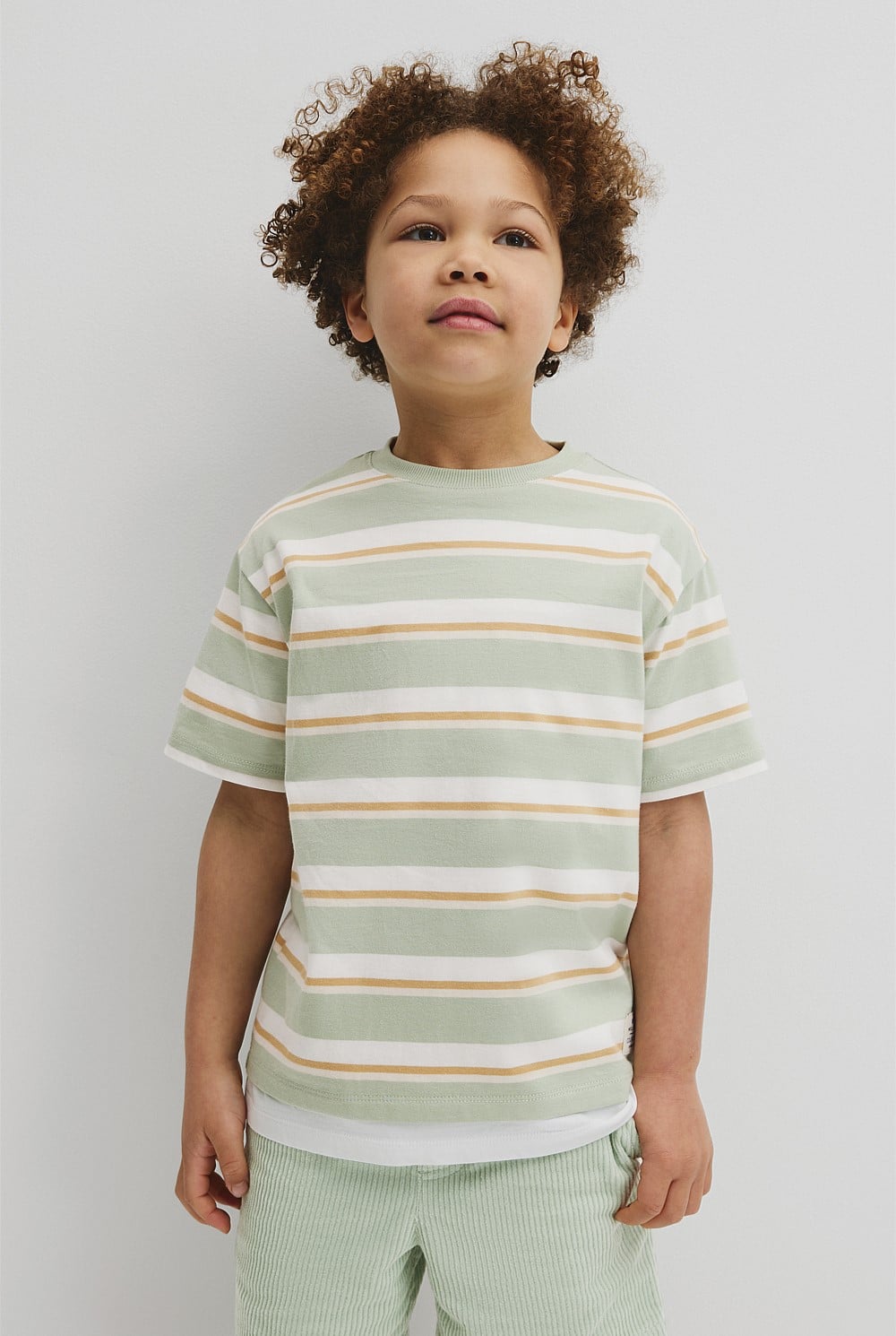 Oversized Stripe Short Sleeve T-Shirt