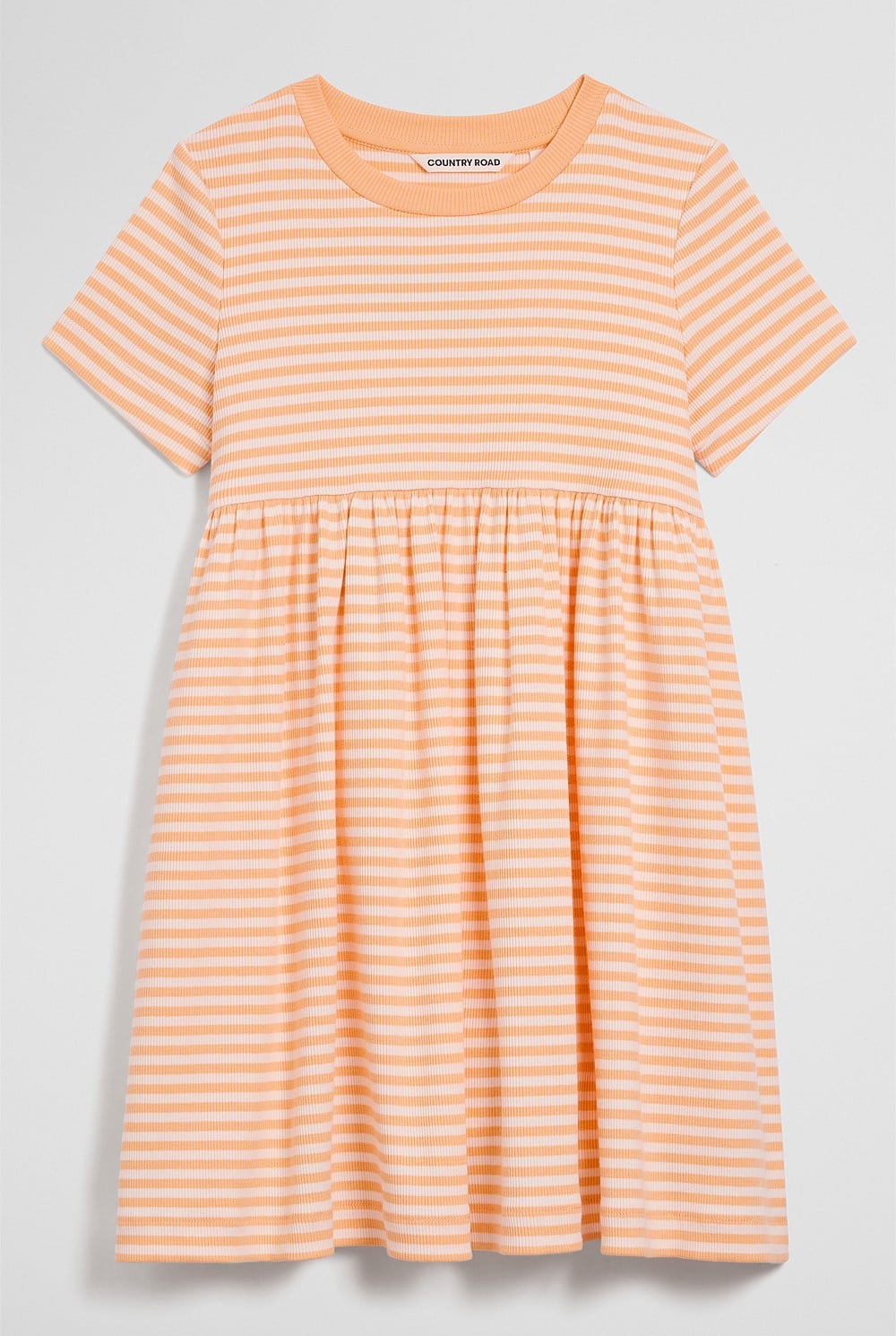 Australian Cotton Blend Short Sleeve Rib Dress