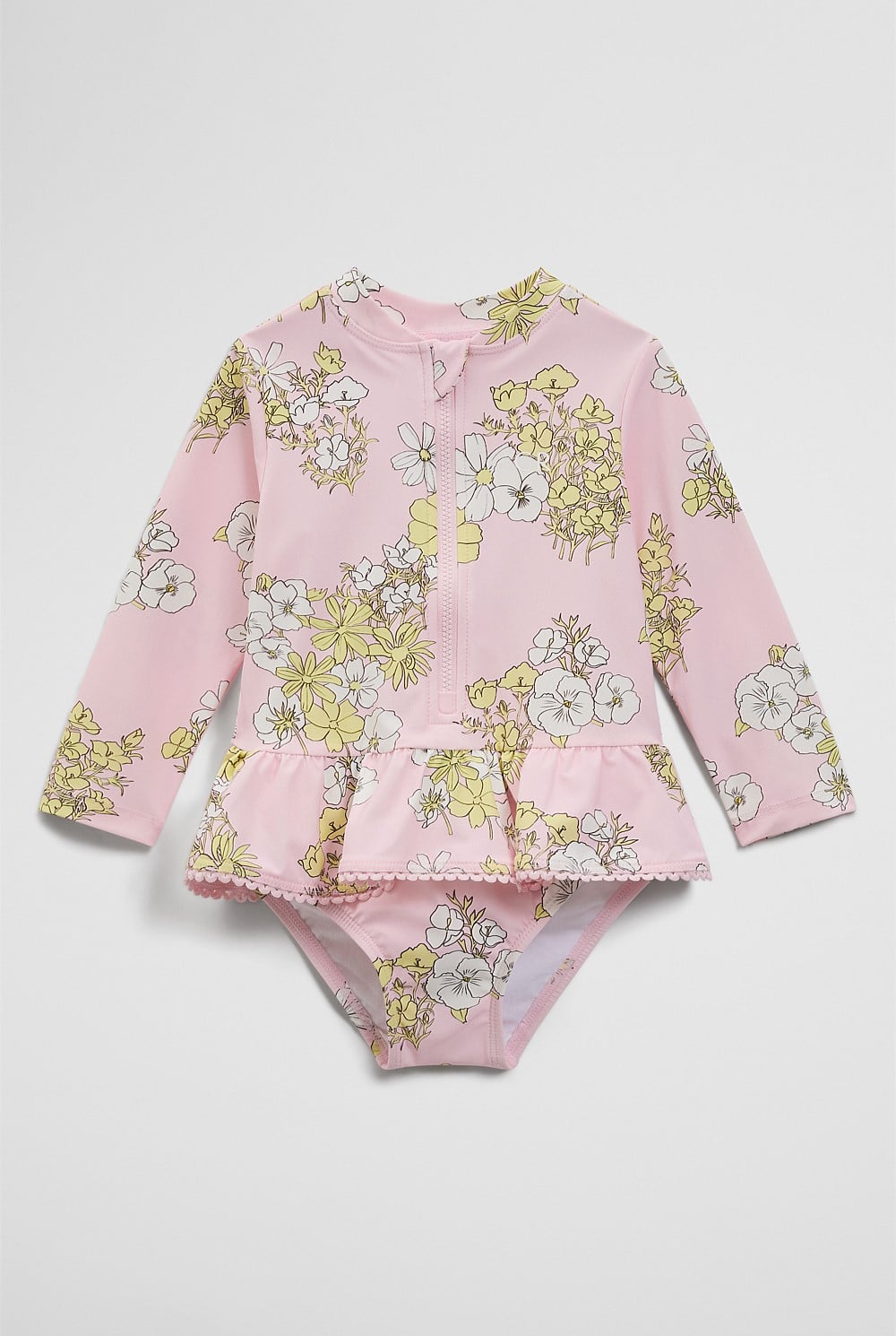 Long Sleeve Frill Swimsuit