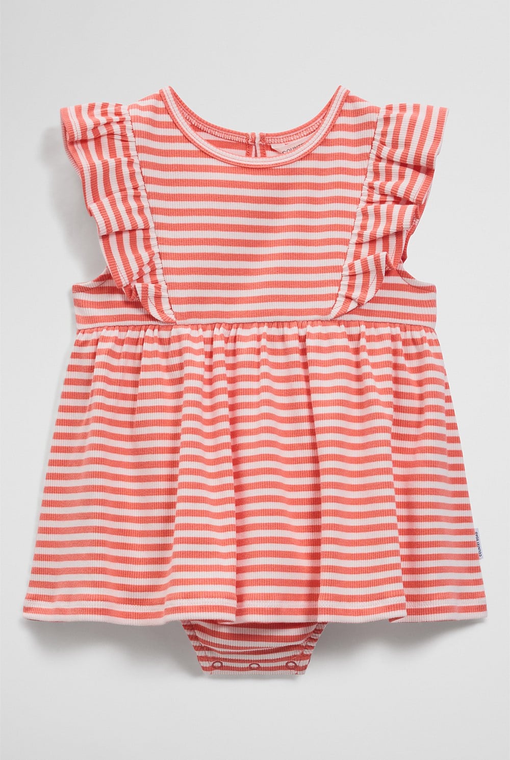 Australian Cotton Blend Sleeveless Rib Romper Dress