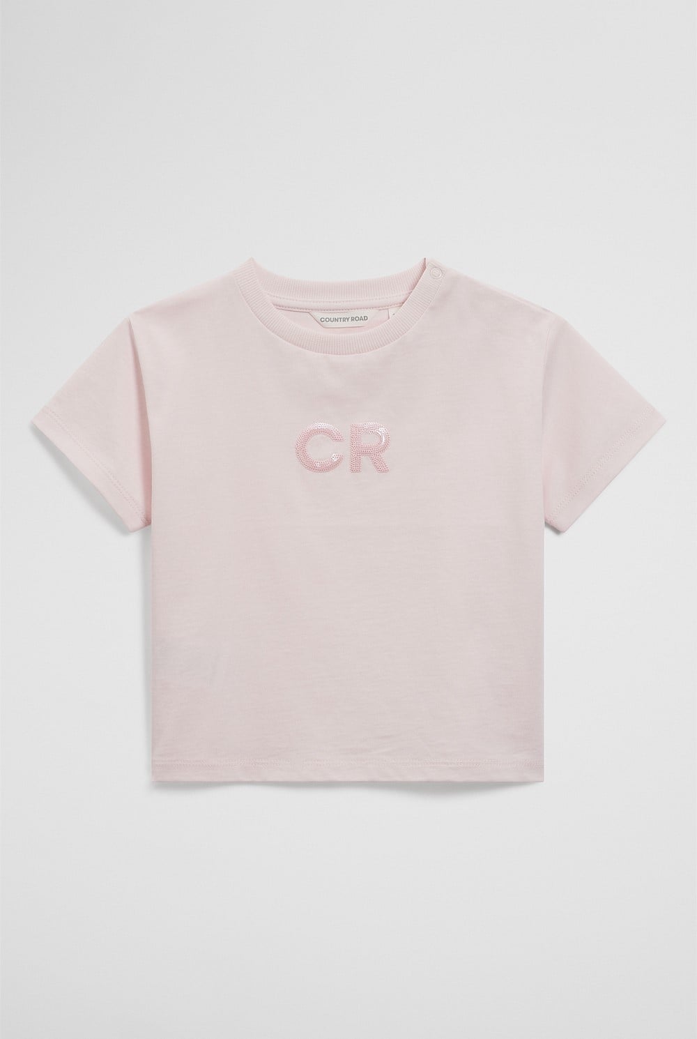 Australian Cotton Short Sleeve Sequin Logo T-Shirt