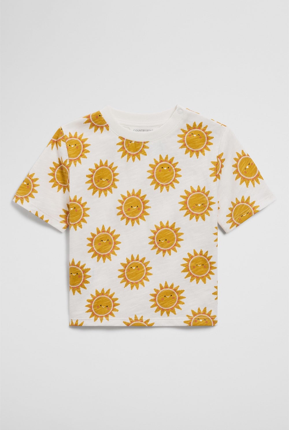 Organically Grown Cotton Short Sleeve Relaxed Sun Print T-Shirt