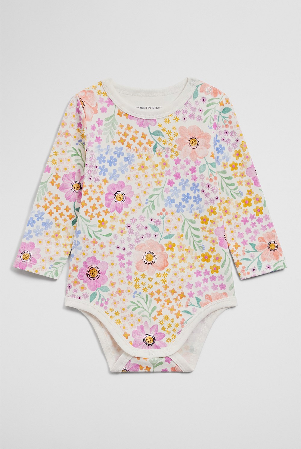 Jersey Print Long Sleeve Bodysuit