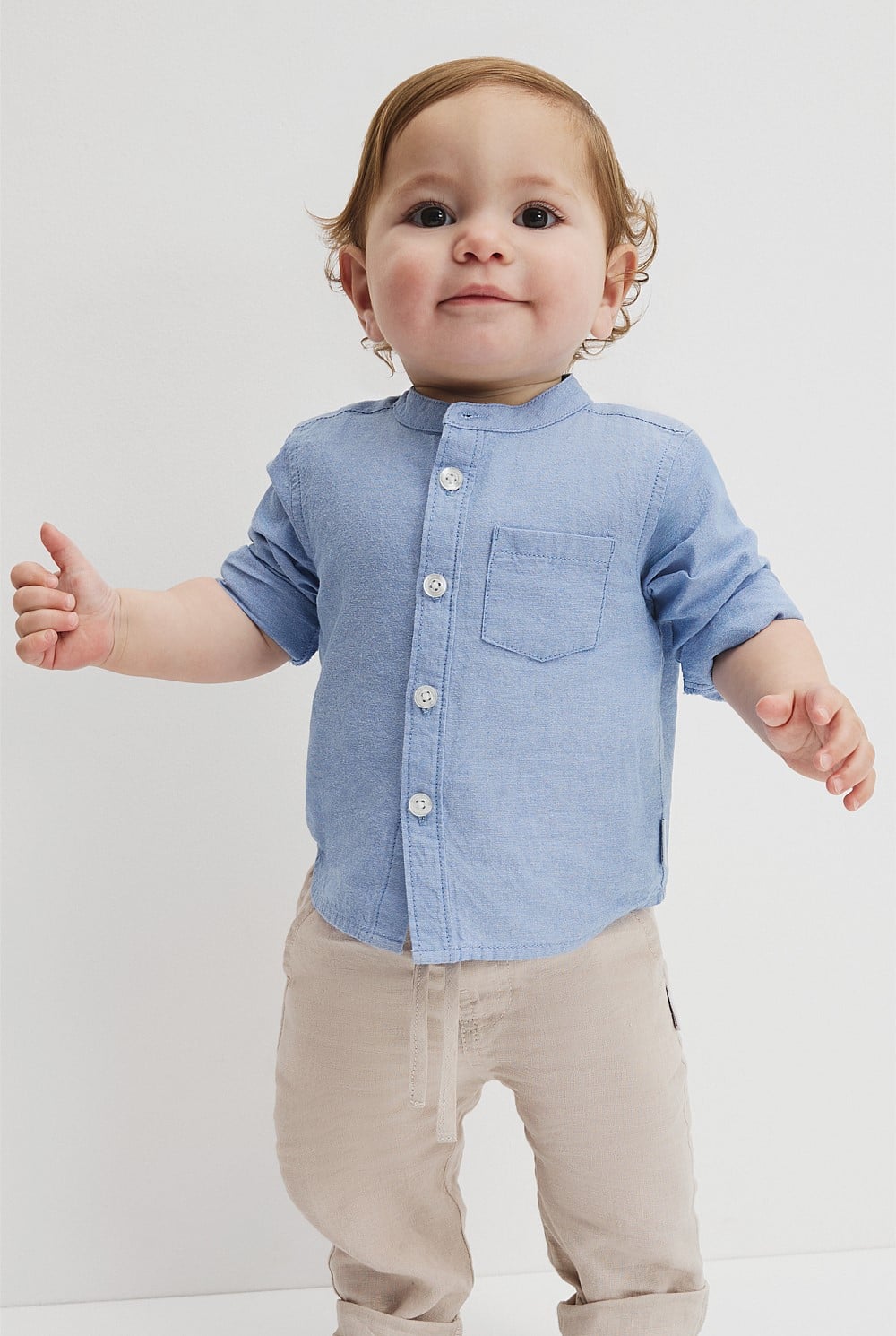 Long Sleeve Chambray Shirt