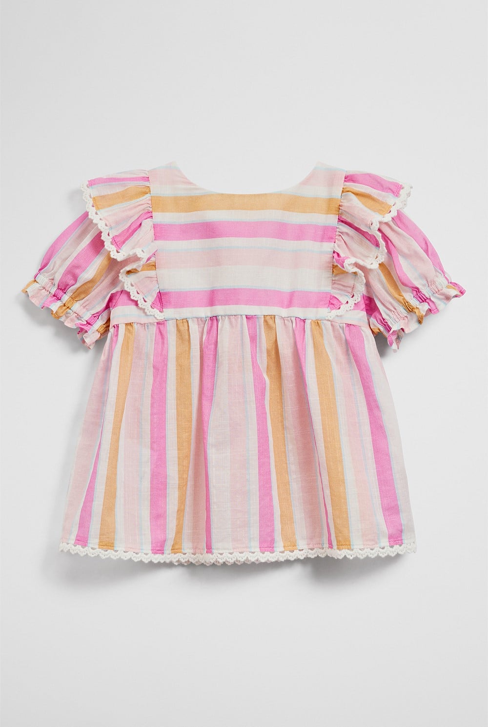 Short Sleeve Frill Print Top